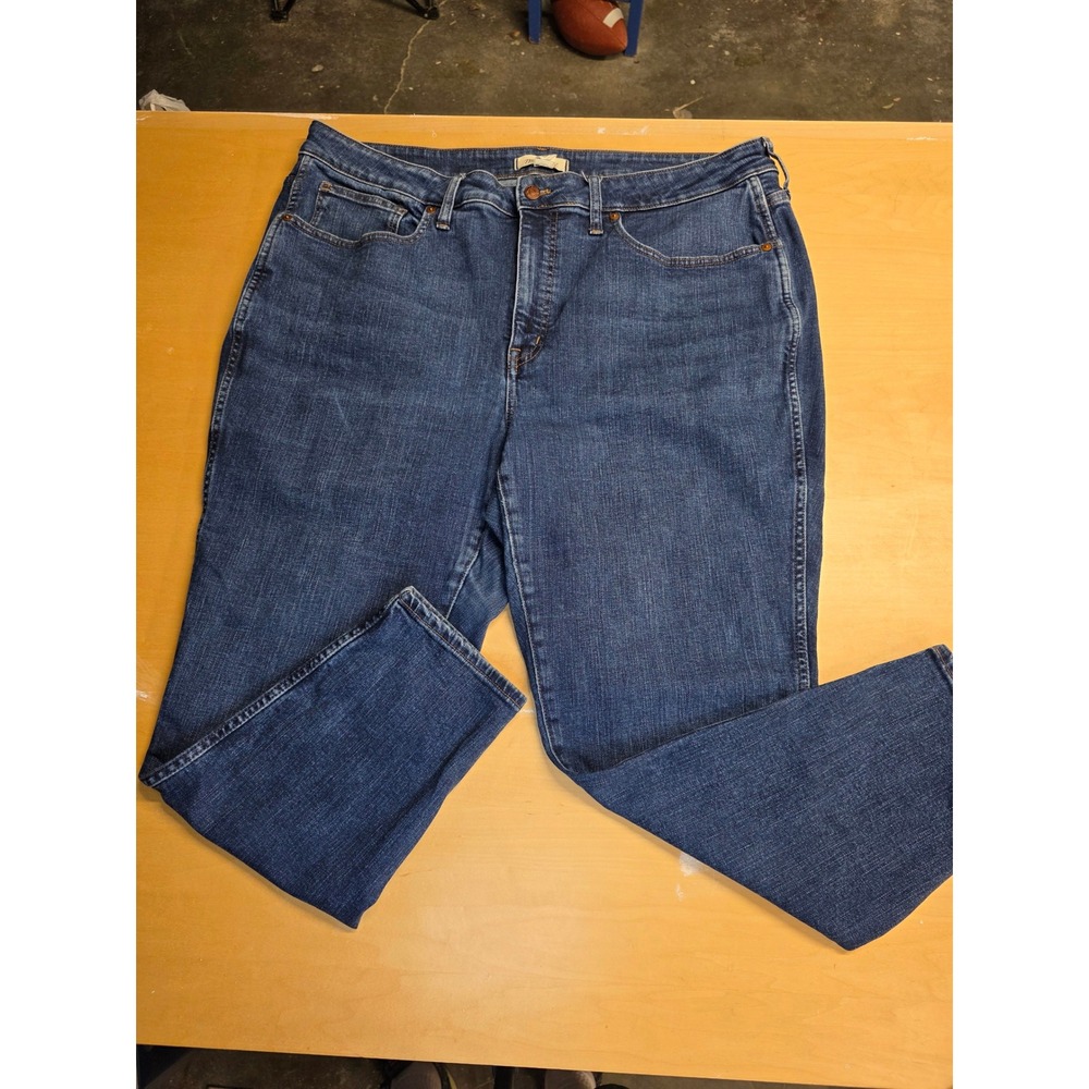 Madewell Curvy High-Rise Skinny Jeans Womens 22W Blue Denim Stretch Tapered Leg